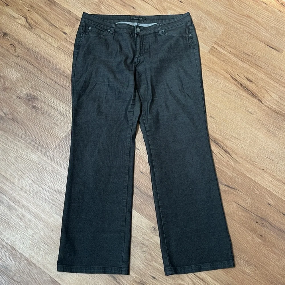 Prana five pocket boot cut black jeans, size 14 - Picture 2 of 5